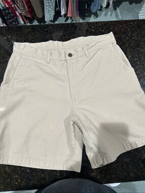 Patagonia Men's Beige Flat-Front Cotton Shorts